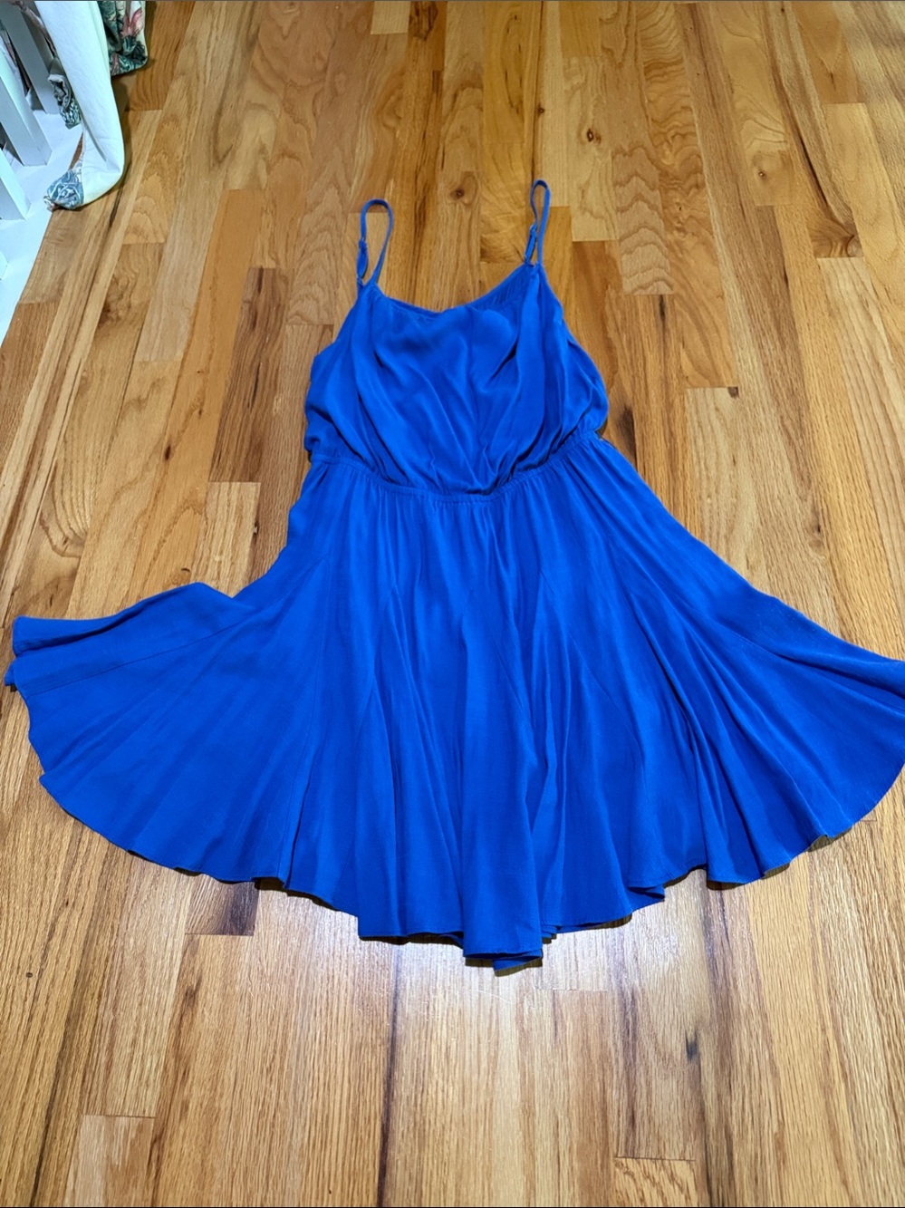 Lizard Thicket Cobalt Blue Spaghetti Strap Mini Dress